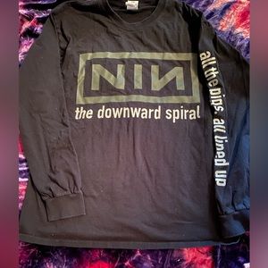 Vintage Nine Inch Nails long sleeve unisex shirt from The Downward spiral era.